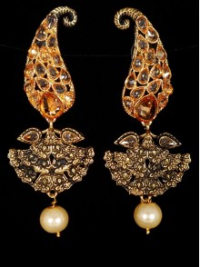 Reverse Ad Earrings With Meenakari Work